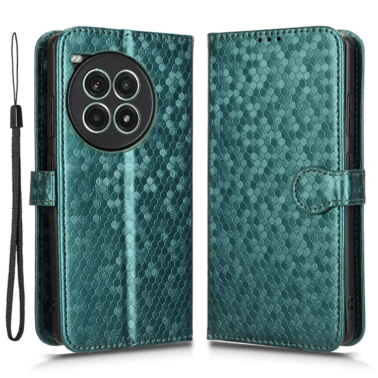 For OnePlus Ace 3 Pro 5G Wallet Case Dot Pattern Imprint PU Leather Phone Cover