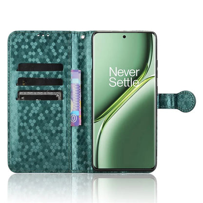 For OnePlus Ace 3 Pro 5G Wallet Case Dot Pattern Imprint PU Leather Phone Cover