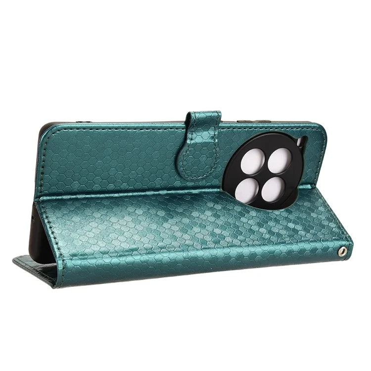 For OnePlus Ace 3 Pro 5G Wallet Case Dot Pattern Imprint PU Leather Phone Cover