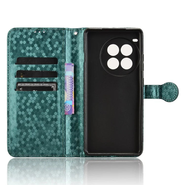 For OnePlus Ace 3 Pro 5G Wallet Case Dot Pattern Imprint PU Leather Phone Cover