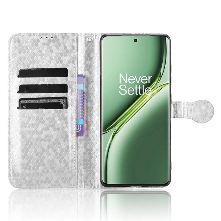 For OnePlus Ace 3 Pro 5G Wallet Case Dot Pattern Imprint PU Leather Phone Cover