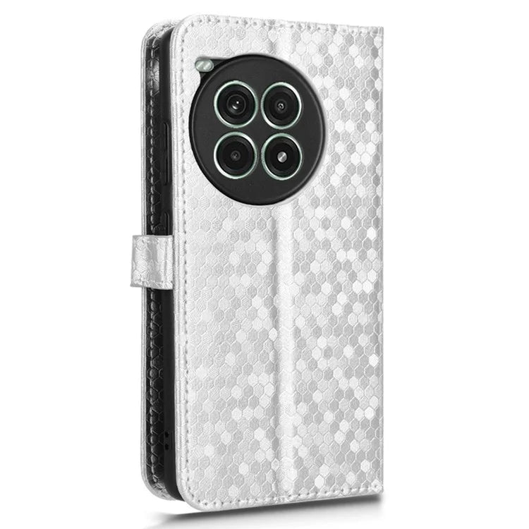 For OnePlus Ace 3 Pro 5G Wallet Case Dot Pattern Imprint PU Leather Phone Cover