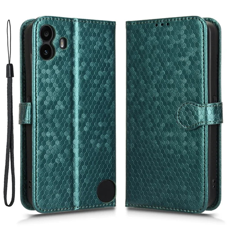 For Nothing CMF Phone 1 Wallet Case Dot Pattern Imprint PU Leather Phone Cover