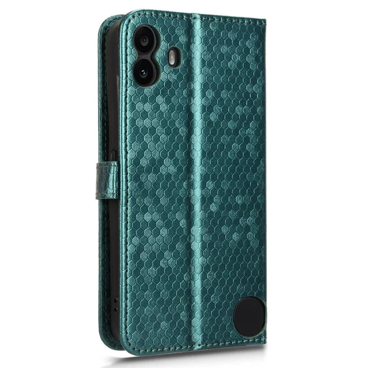 For Nothing CMF Phone 1 Wallet Case Dot Pattern Imprint PU Leather Phone Cover