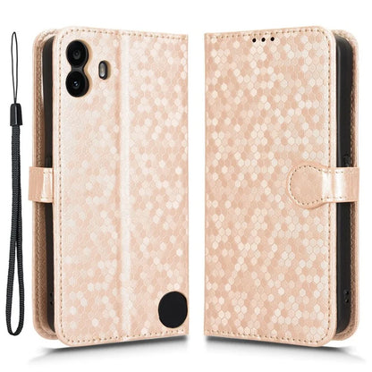 For Nothing CMF Phone 1 Wallet Case Dot Pattern Imprint PU Leather Phone Cover
