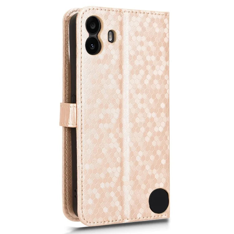 For Nothing CMF Phone 1 Wallet Case Dot Pattern Imprint PU Leather Phone Cover