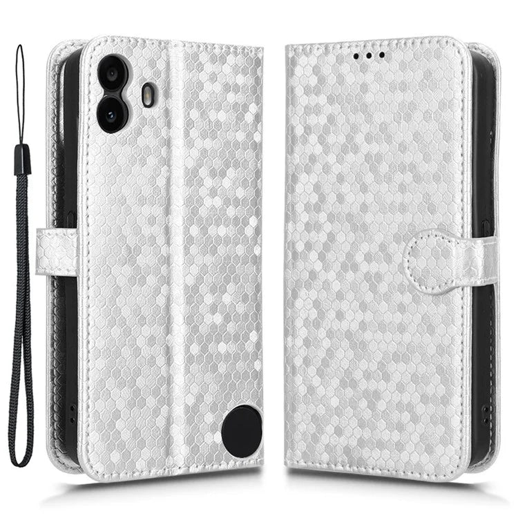 For Nothing CMF Phone 1 Wallet Case Dot Pattern Imprint PU Leather Phone Cover