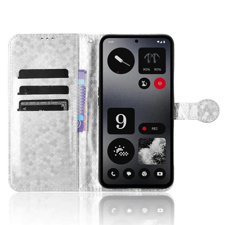 For Nothing CMF Phone 1 Wallet Case Dot Pattern Imprint PU Leather Phone Cover