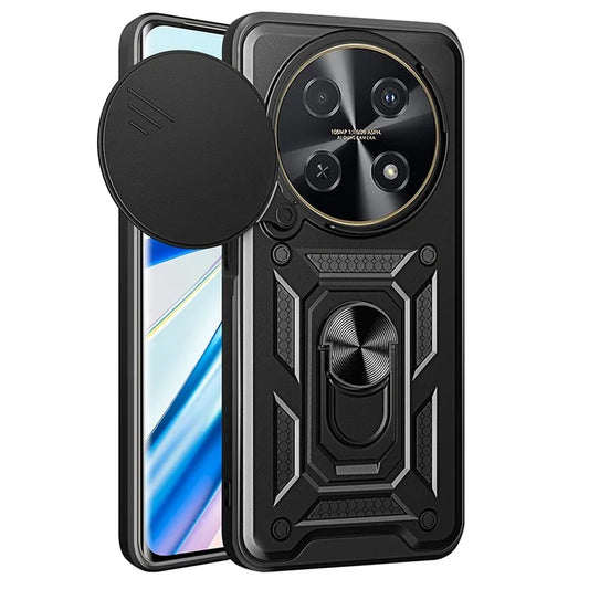 For Huawei nova 12i 4G Case with Slide Camera Lid PC+TPU Kickstand Phone Cover