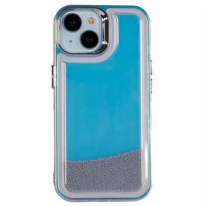 For iPhone 14 Cell Phone Cover Flowing Beads PC+TPU Back Case