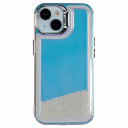 For iPhone 14 Cell Phone Cover Flowing Beads PC+TPU Back Case
