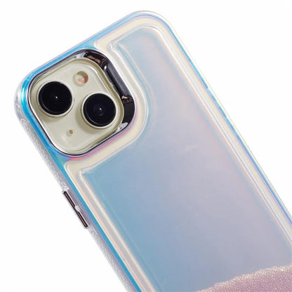 For iPhone 14 Cell Phone Cover Flowing Beads PC+TPU Back Case