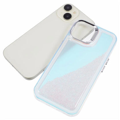 For iPhone 14 Cell Phone Cover Flowing Beads PC+TPU Back Case