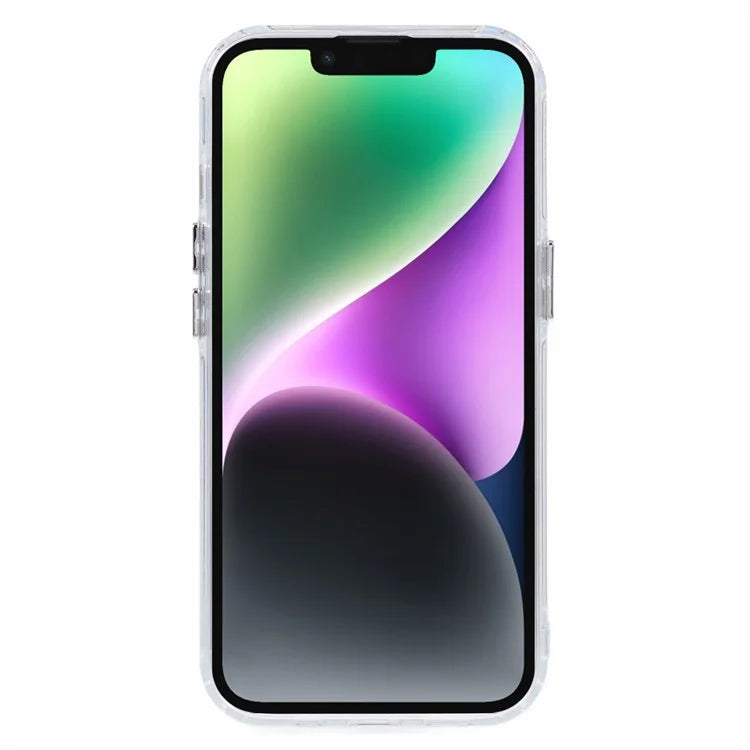 For iPhone 14 Cell Phone Cover Flowing Beads PC+TPU Back Case