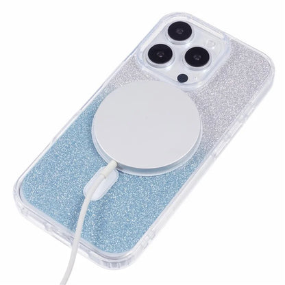 For iPhone 16 Pro Case Compatible with MagSafe TPU+Acrylic Phone Cover with Glitter Insert