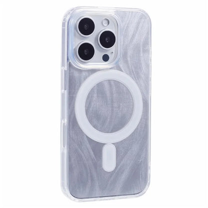 For iPhone 16 Pro Case Compatible with MagSafe TPU+Acrylic Phone Cover with Glitter Insert