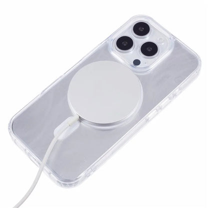 For iPhone 16 Pro Case Compatible with MagSafe TPU+Acrylic Phone Cover with Glitter Insert