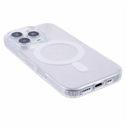 For iPhone 16 Pro Case Compatible with MagSafe TPU+Acrylic Phone Cover with Glitter Insert
