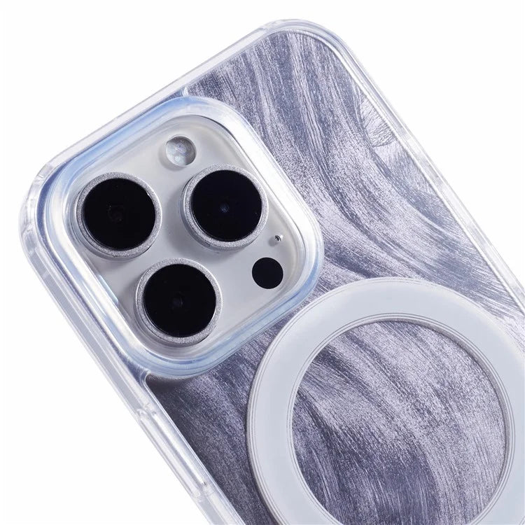 For iPhone 16 Pro Case Compatible with MagSafe TPU+Acrylic Phone Cover with Glitter Insert