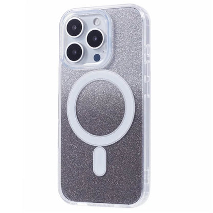 For iPhone 16 Pro Case Compatible with MagSafe TPU+Acrylic Phone Cover with Glitter Insert
