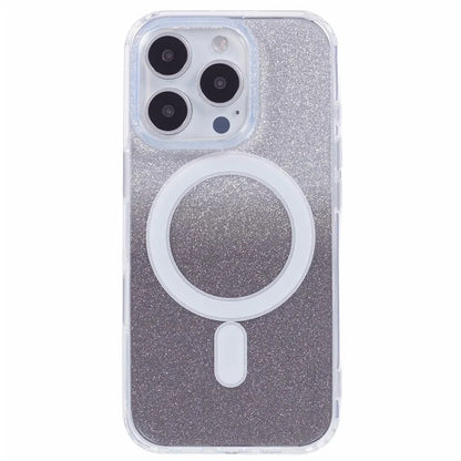 For iPhone 16 Pro Case Compatible with MagSafe TPU+Acrylic Phone Cover with Glitter Insert