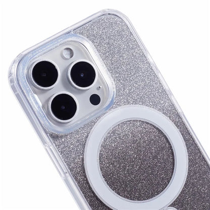 For iPhone 16 Pro Case Compatible with MagSafe TPU+Acrylic Phone Cover with Glitter Insert