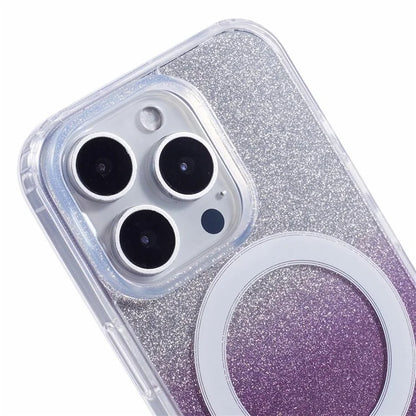 For iPhone 16 Pro Case Compatible with MagSafe TPU+Acrylic Phone Cover with Glitter Insert