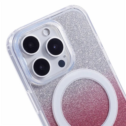 For iPhone 16 Pro Case Compatible with MagSafe TPU+Acrylic Phone Cover with Glitter Insert
