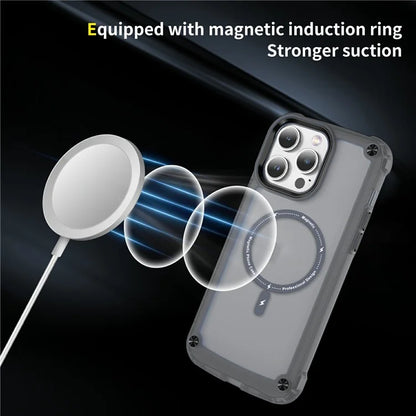 For iPhone 16 Pro Magnetic Case Translucent Phone Cover Compatible with MagSafe