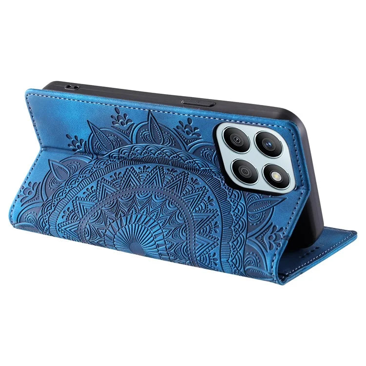 Style 010 For Honor X6b 4G Case Mandala Pattern Magnetic Closing Leather Phone Cover