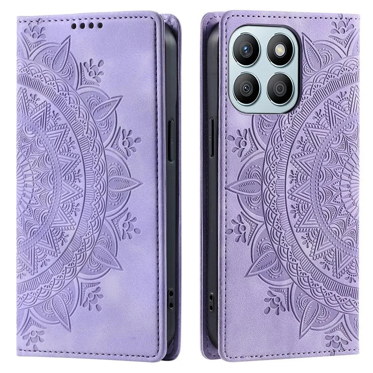 Style 010 For Honor X6b 4G Case Mandala Pattern Magnetic Closing Leather Phone Cover