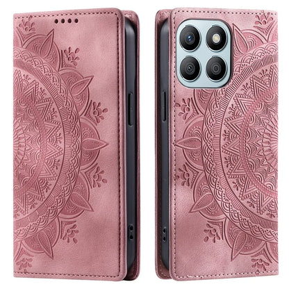 Style 010 For Honor X6b 4G Case Mandala Pattern Magnetic Closing Leather Phone Cover