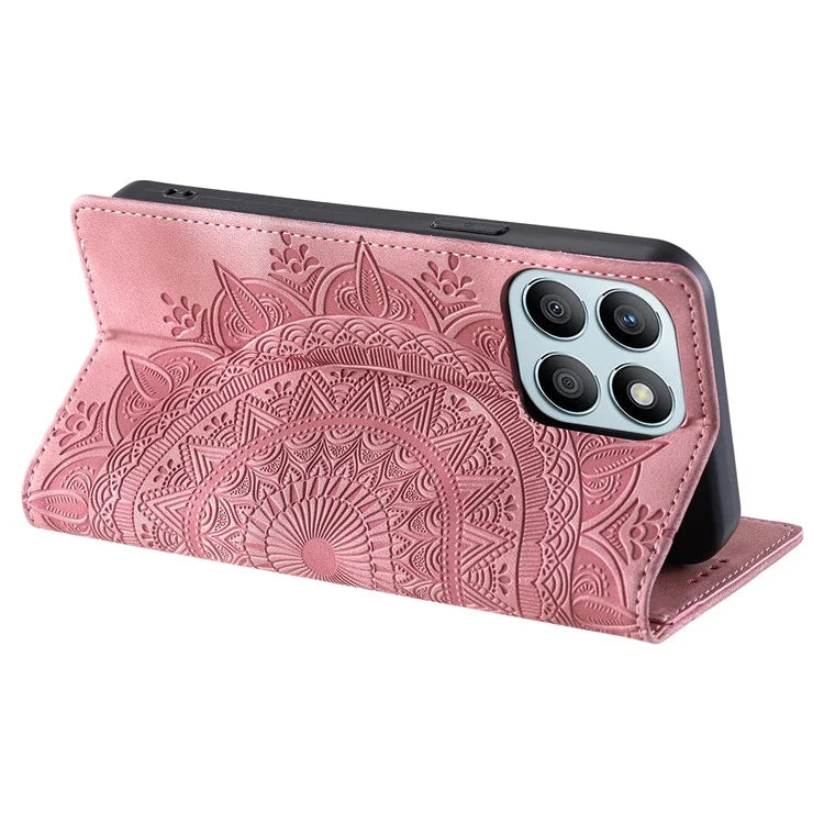 Style 010 For Honor X6b 4G Case Mandala Pattern Magnetic Closing Leather Phone Cover