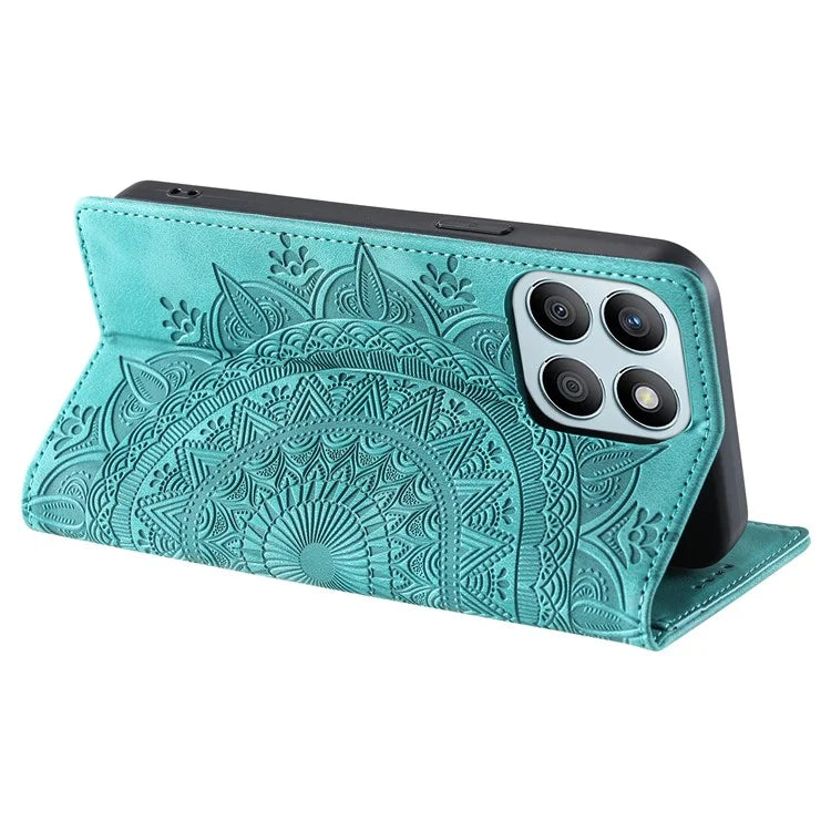 Style 010 For Honor X6b 4G Case Mandala Pattern Magnetic Closing Leather Phone Cover