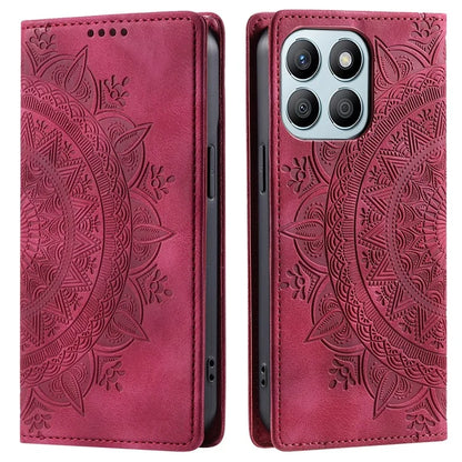 Style 010 For Honor X6b 4G Case Mandala Pattern Magnetic Closing Leather Phone Cover