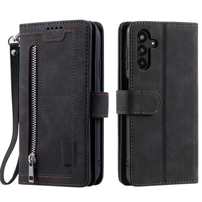 For Samsung Galaxy A16 5G Case PU Leather Phone Cover with Zipper Wallet 9 Card Slots