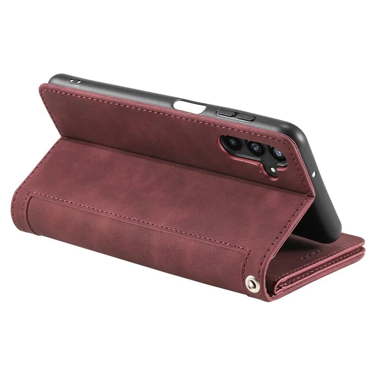 For Samsung Galaxy A16 5G Case PU Leather Phone Cover with Zipper Wallet 9 Card Slots