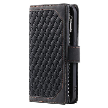 Style 005 For Samsung Galaxy A16 5G Wallet Case Rhombus Stitching Line PU Leather Phone Cover