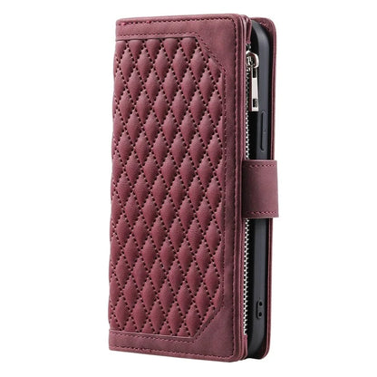 Style 005 For Samsung Galaxy A16 5G Wallet Case Rhombus Stitching Line PU Leather Phone Cover
