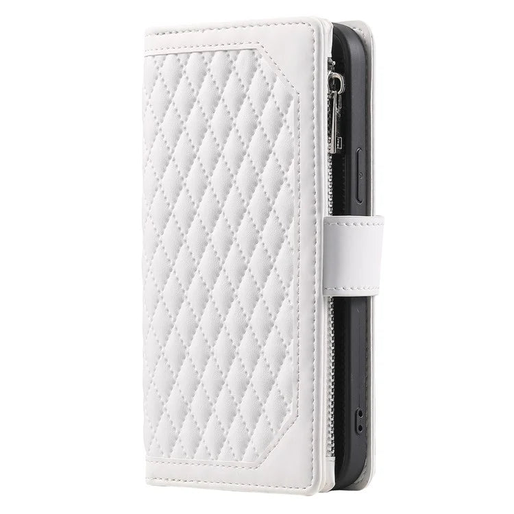 Style 005 For Samsung Galaxy A16 5G Wallet Case Rhombus Stitching Line PU Leather Phone Cover
