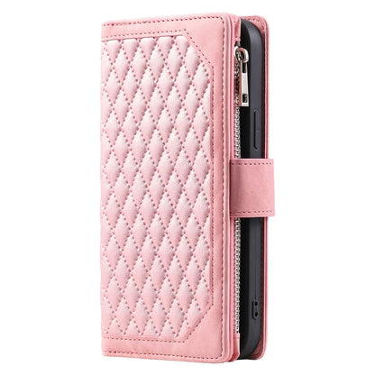 Style 005 For Samsung Galaxy A16 5G Wallet Case Rhombus Stitching Line PU Leather Phone Cover