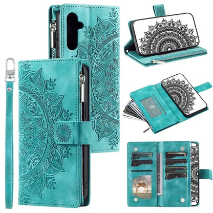 Style 006 For Samsung Galaxy A16 5G Wallet Case PU Leather Phone Cover Mandala Flower Pattern