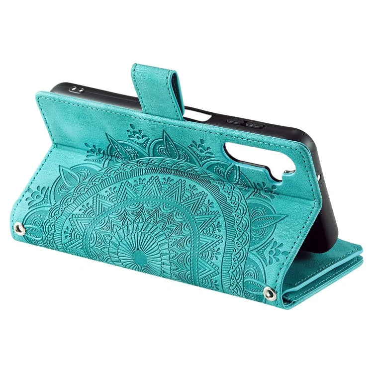 Style 006 For Samsung Galaxy A16 5G Wallet Case PU Leather Phone Cover Mandala Flower Pattern