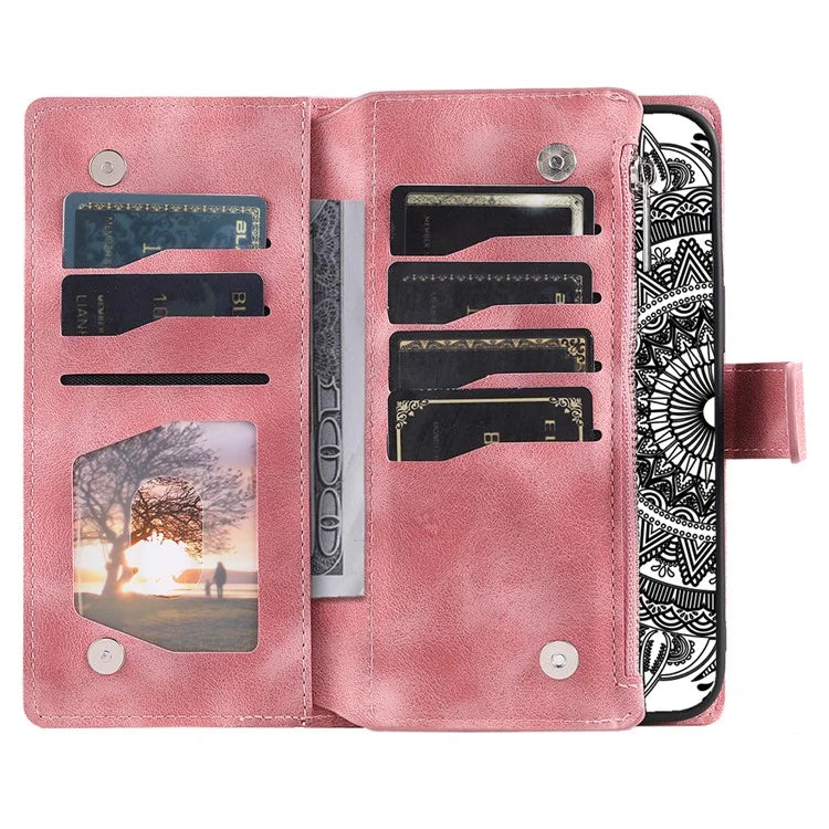 Style 006 For Samsung Galaxy A16 5G Wallet Case PU Leather Phone Cover Mandala Flower Pattern