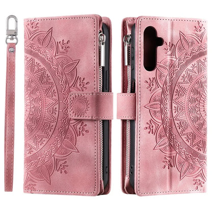 Style 006 For Samsung Galaxy A16 5G Wallet Case PU Leather Phone Cover Mandala Flower Pattern