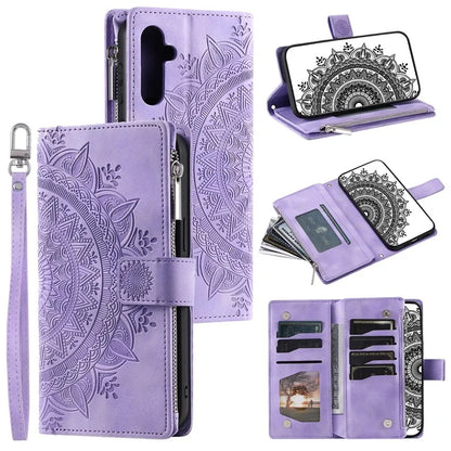 Style 006 For Samsung Galaxy A16 5G Wallet Case PU Leather Phone Cover Mandala Flower Pattern