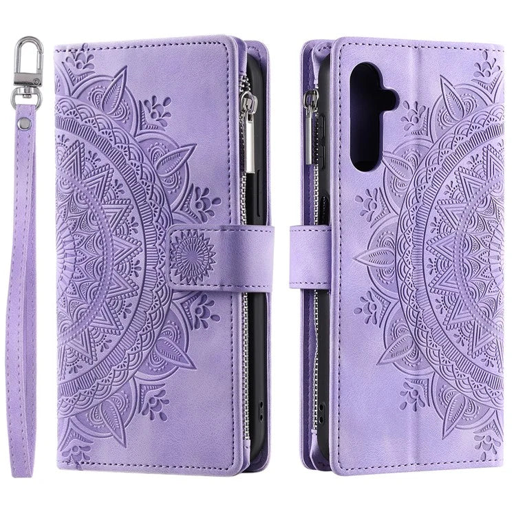 Style 006 For Samsung Galaxy A16 5G Wallet Case PU Leather Phone Cover Mandala Flower Pattern