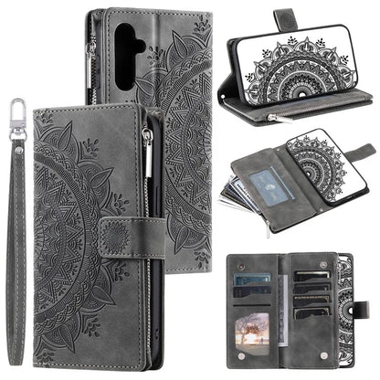 Style 006 For Samsung Galaxy A16 5G Wallet Case PU Leather Phone Cover Mandala Flower Pattern
