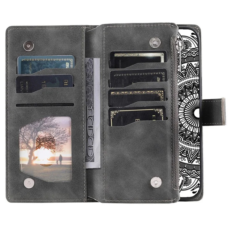 Style 006 For Samsung Galaxy A16 5G Wallet Case PU Leather Phone Cover Mandala Flower Pattern