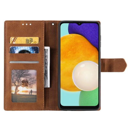 For Samsung Galaxy A16 5G Leather Case Splicing Stitching Wallet Stand Phone Cover with Strap